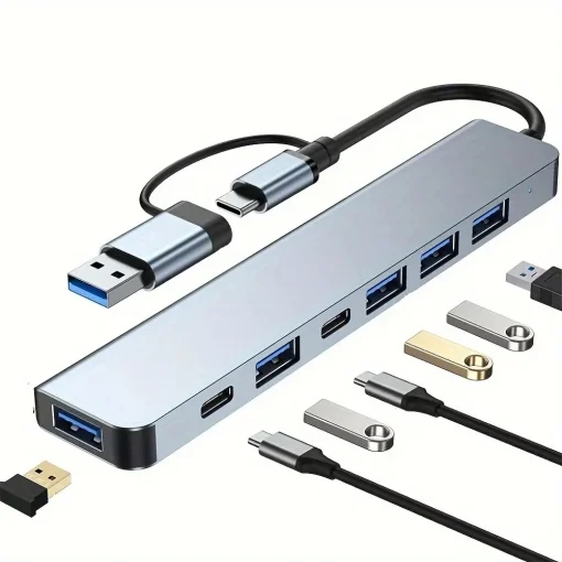 USB C Hub USB Hub 3.0, VIENON из алюминия