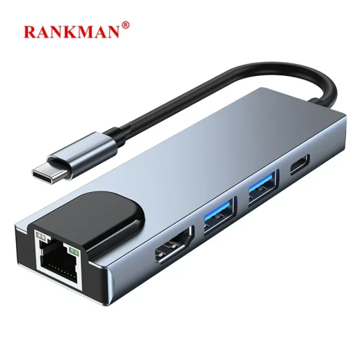 USB-C концентратор для Ethernet 4K HDMI USB 3.0 2.0