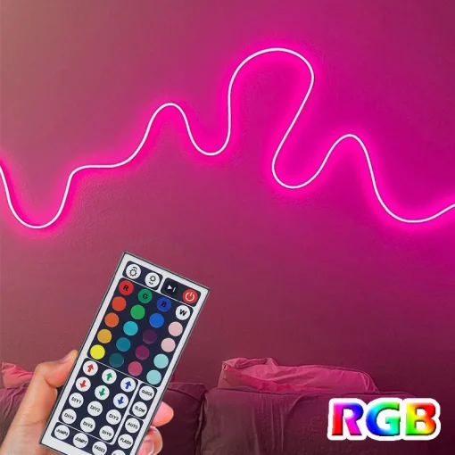 USB LED лента-חבל ניאון, RGB Led ленты света с пультом управления, изменяющий цвет, гибкая светодиодная лента для игр 5В неоновый свет