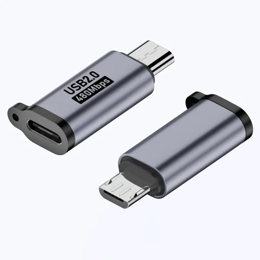 USB-адаптер Type-C Type-C ל-Micro USB ממיר זכר לנקבה USB-C עבור מטען נתונים של Xiaomi Samsung כבל USBC USB-C