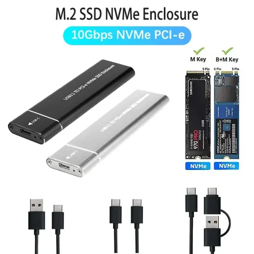 USB3.1 M.2 NVME SSD бокс мобильный корпус