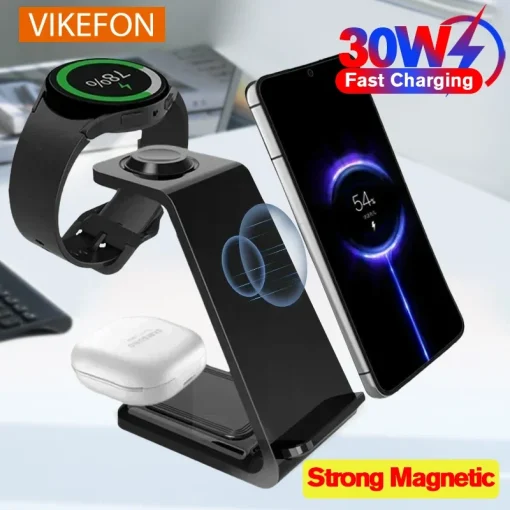 VIKEFON 30W Быстр. беспр. заряд. стойка