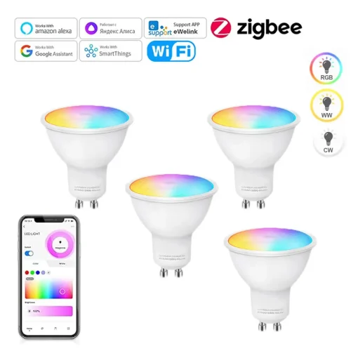 Wi-Fi умная светодиодная лампа Zigbee GU10