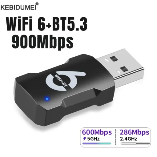 WiFi USB-адаптер 900 Мбитс Bluetooth 5.3