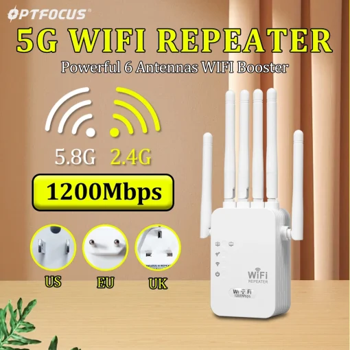 WiFi-Ретранслятор OPTFOCUS 1200 Мбитс 5G 2 Lan