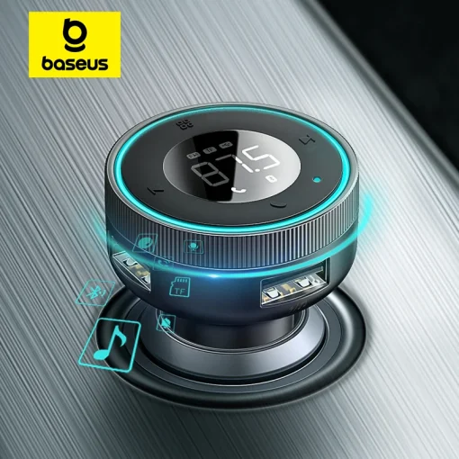 Адаптер Baseus FM, автомобильный Bluetooth-трансмиттер 5.0