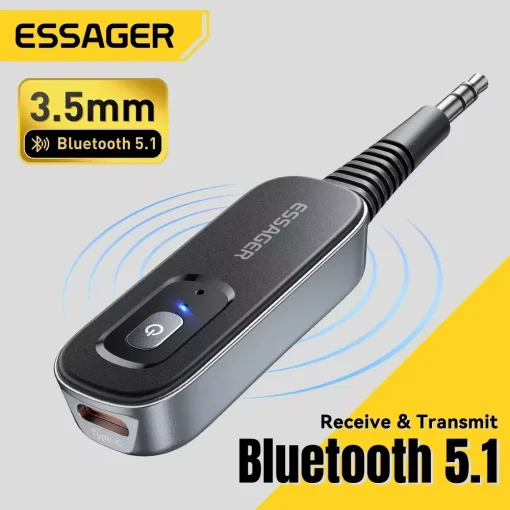 Адаптер Essager 2-в-1 Bluetooth AUX 5.1