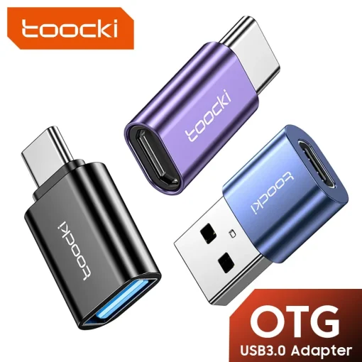 Адаптер Toocki OTG USB 3.0-Type-C, Micro-Type-C