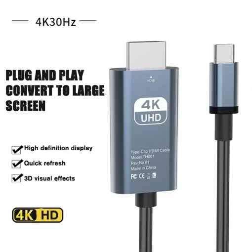 Адаптер Type C - HDMI Адаптер Type C - HD 30 Гц 4k