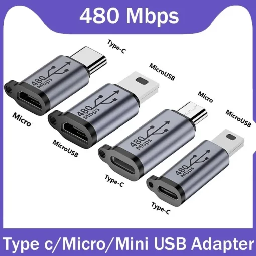 Адаптер TypeC-Mini USBType C-Micro USBMicro USB-Type CMicro USB-Mini USB