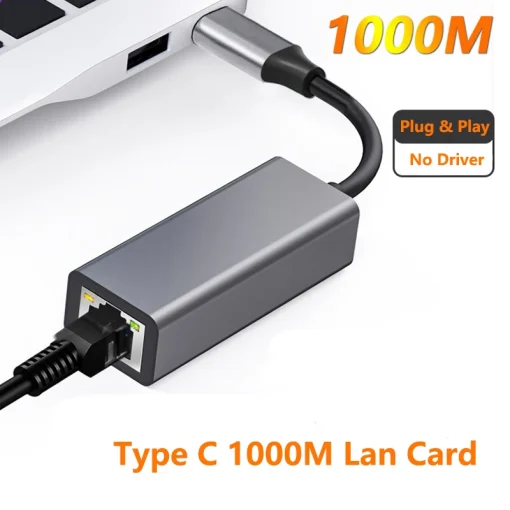 Адаптер USB Type-C Ethernet Gigabit 1000100 Мбитс