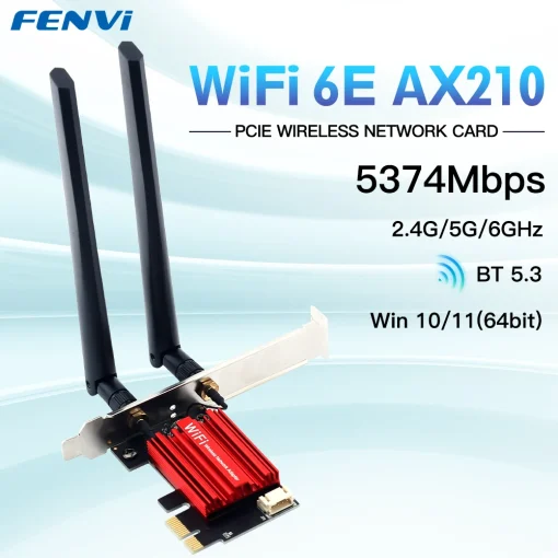 Адаптер Wi-Fi 6E AX210 PCI-E с тремя диапазонами