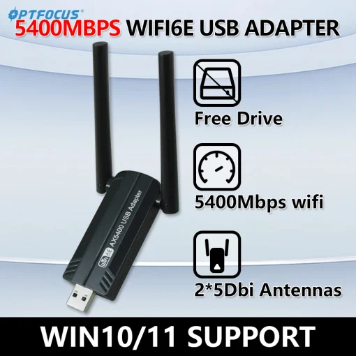 Адаптер Wi-Fi 6E USB OPTFOCUS 5400 Мбитс