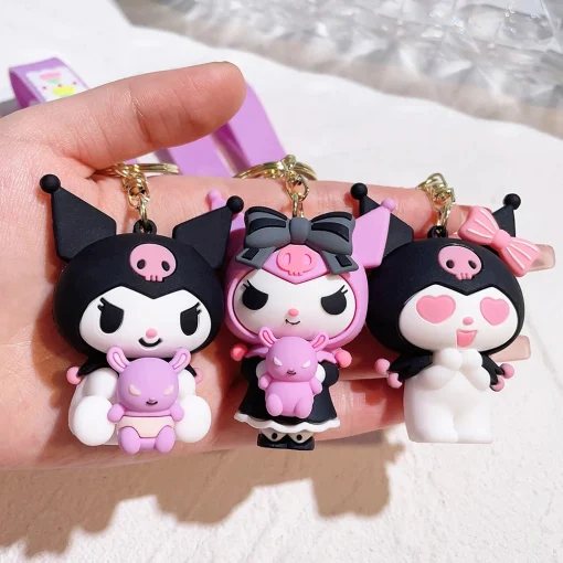 Аниме Санрио Hello Kitty брелок Kuromi My Melody модель фигурки ПВХ подставка брелок Cinnamoroll фигурка подарки на день рождения