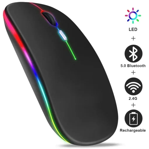 Беспроводная мышь RGB перезаряжаемая Bluetooth