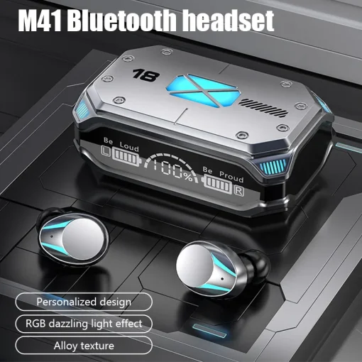 Беспроводные наушники Bluetooth #M41 с цифровым дисплеем Smart Touch