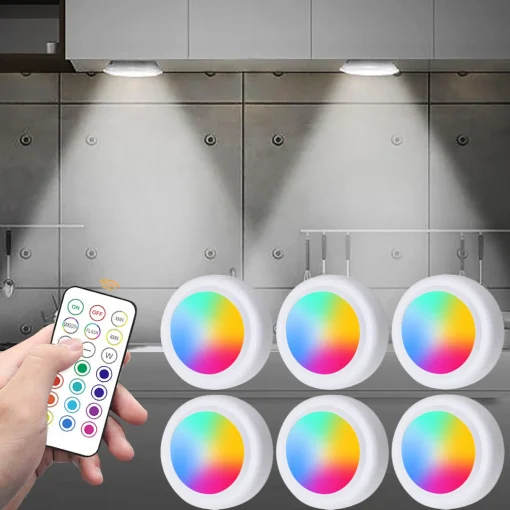 Беспроводные светодиодные ленты с RGB подсветкой для кухни, шкафа