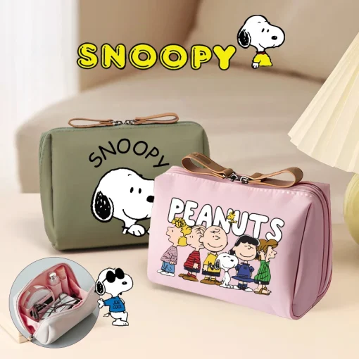 Большая косметичка Snoopy, дорожная, переносная, с водонепроницаемым многофункциональным органайзером для туалетных принадлежностей