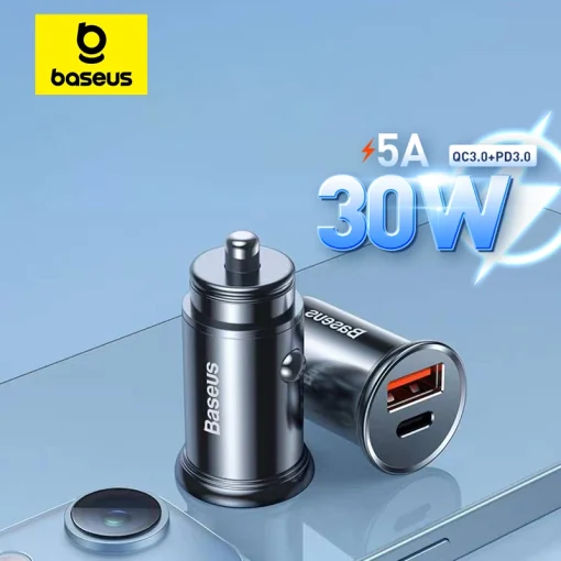 Быстрая зарядка Baseus 30 Вт Car Quick Charge 4.0 3.0