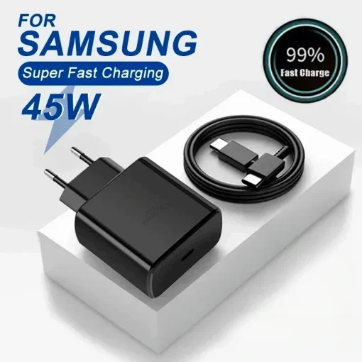 Быстрая зарядка USB C 45 Вт PD для Samsung