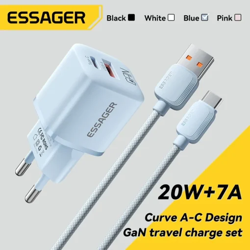 Быстрое зарядное устройство Essager 20 W GaN USB Type C