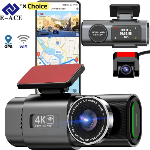 Видеорегистратор Dash Cam 4K GPS WIFI APP