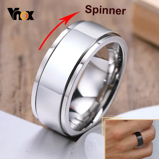 Вращающееся кольцо Vnox Spinner для мужчин и женщин