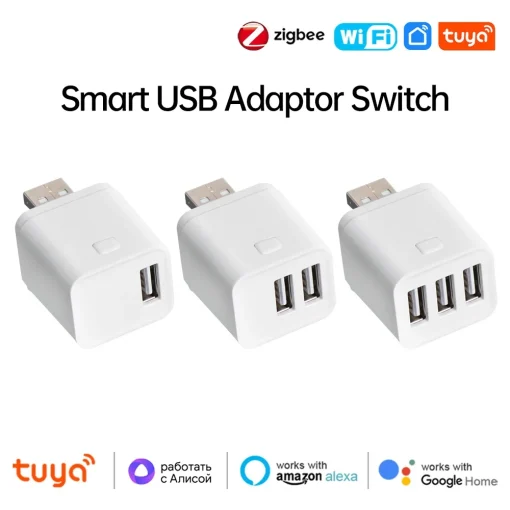 Выключатель-адаптер Tuya Smart WiFiZigbee micro-USB 5В