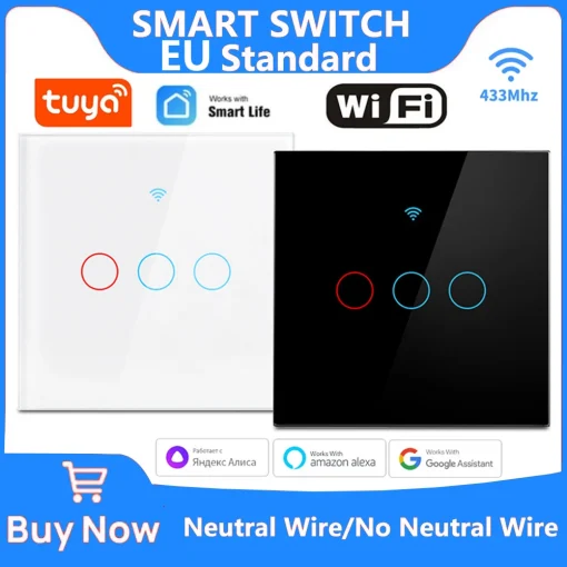 Выключатель света Tuya Wi-Fi Smart Touch EU