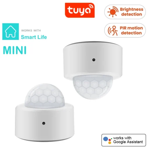 Датчик Tuya 2 в 1 мини-датчик движения Zigbee + яркий свет