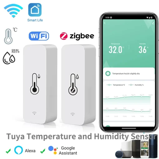 Датчик температуры и влажности Tuya ZigBee WiFi