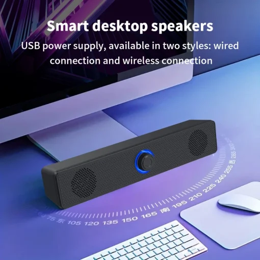 Динамики Длинная настольная Bluetooth USB AUX 3.5mm