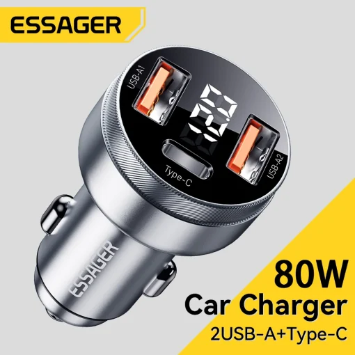 ЗУ для авто Essager 80Вт USB Type C PD