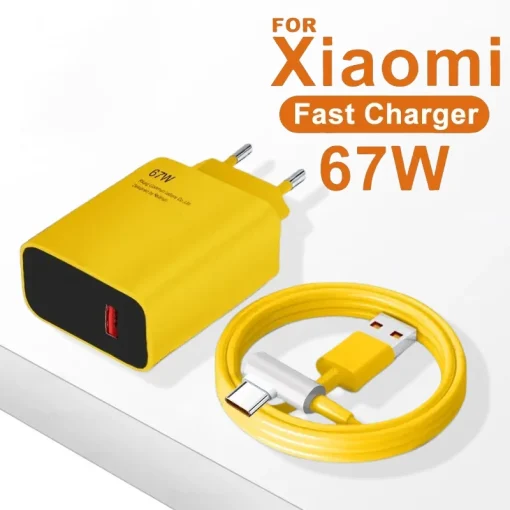 За Xiaomi оригинальное 67 Вт USB супер быстрое зарядное устройство, адаптер питания Mi 12, 11, 6A, кабель Type