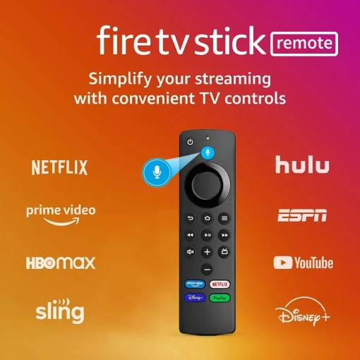 Запасной голосового ДУ с Bluetooth для Fire TV Stick 4K Max 3rd Gen Stick Lite Cube