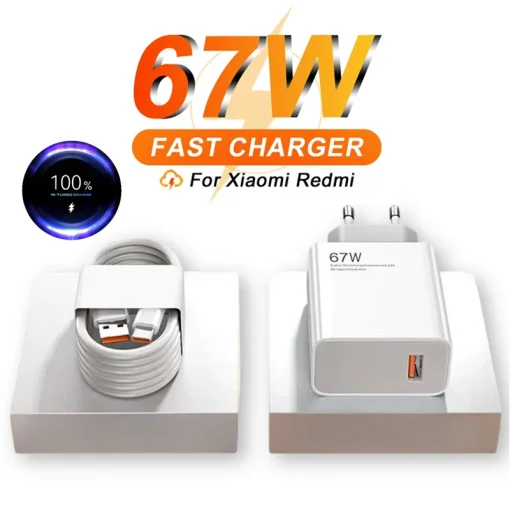 Зарядка USB 6A 67 Вт для Xiaomi 14 13T 12 Lite