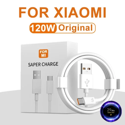 Кабель USB Type C PD3.0 120 Вт 6А