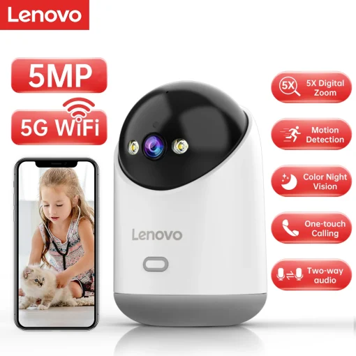 Камера наблюдения Lenovo 5 Мп, WiFi, для дома