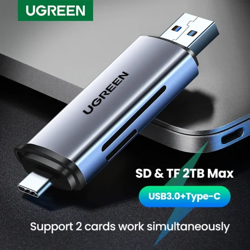 Кардридер UGREEN USB 3.0 и USB C для SD