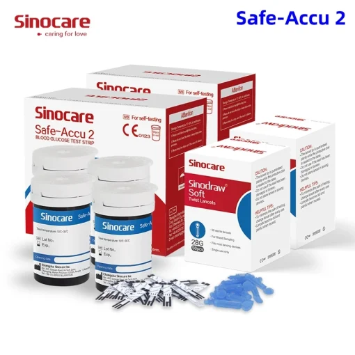 Комплект полосок и ланцетов Sinocare 50100200300400 шт.