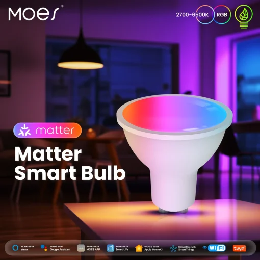 Лампочка GU10 Wi-Fi Smart Dimmable 16 млн RGB