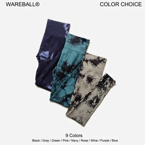 Легинсы для йоги WAREBALL с рисунком Tie Dye