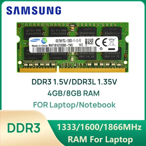 Модуль памяти Samsung для ноутбука DDR3 1,5 ВDDR3L 1,35 В