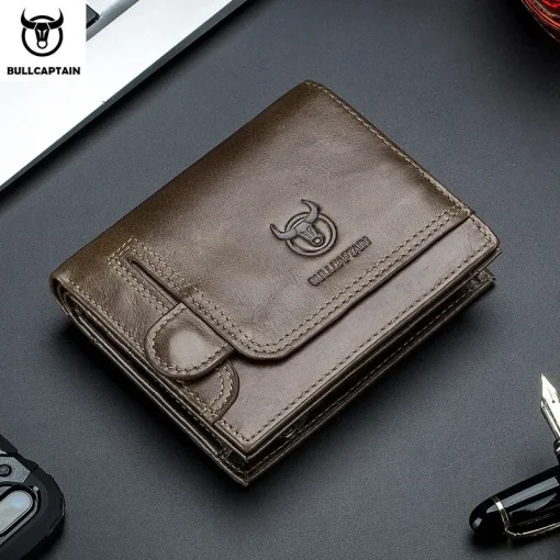 Мужской BULLCAPTAIN RFID Bifold Wallet