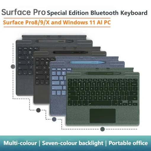 Новинки 2024 года клавиши Bluetooth Surface Pro 8910X от Microsoft