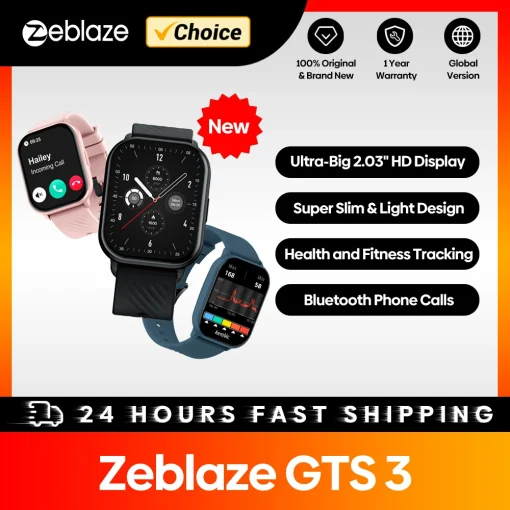 Новые умные часы Zeblaze GTS 3 с голосовыми вызовами