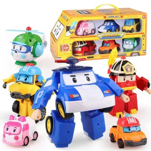 Новые фигурки-роботы-трансформеры из мультфильма Robocar Poli