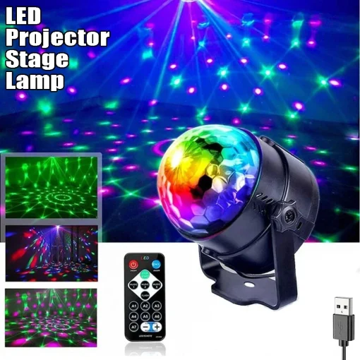 Проектор LED RGB-звукосниматель, 7 режимов подсветки