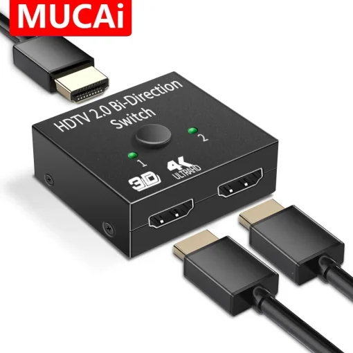 Разветвитель с коммутатором 4K HDMI, двунаправленный коммутатор