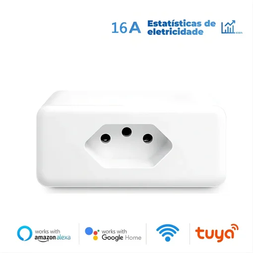 Розетка Tuya 16A Brazil Standard WiFi умная